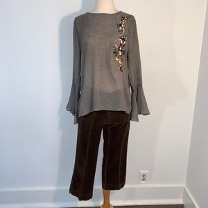 Esley Embroidered Blouse- NWT!